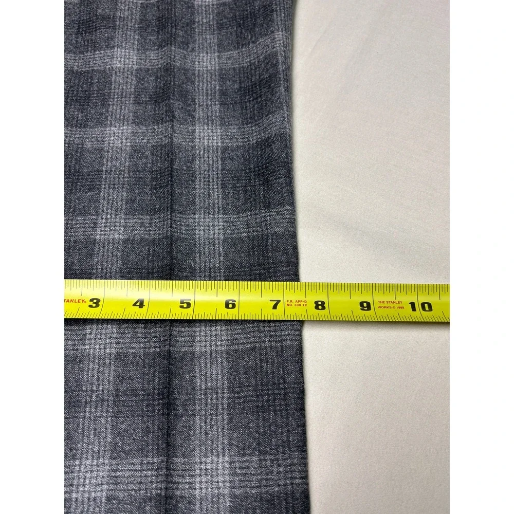 Banana Republic Mens 31x32 Slim Fit Grey Plaid 100%‎ Wool Marzotto Dress Pants